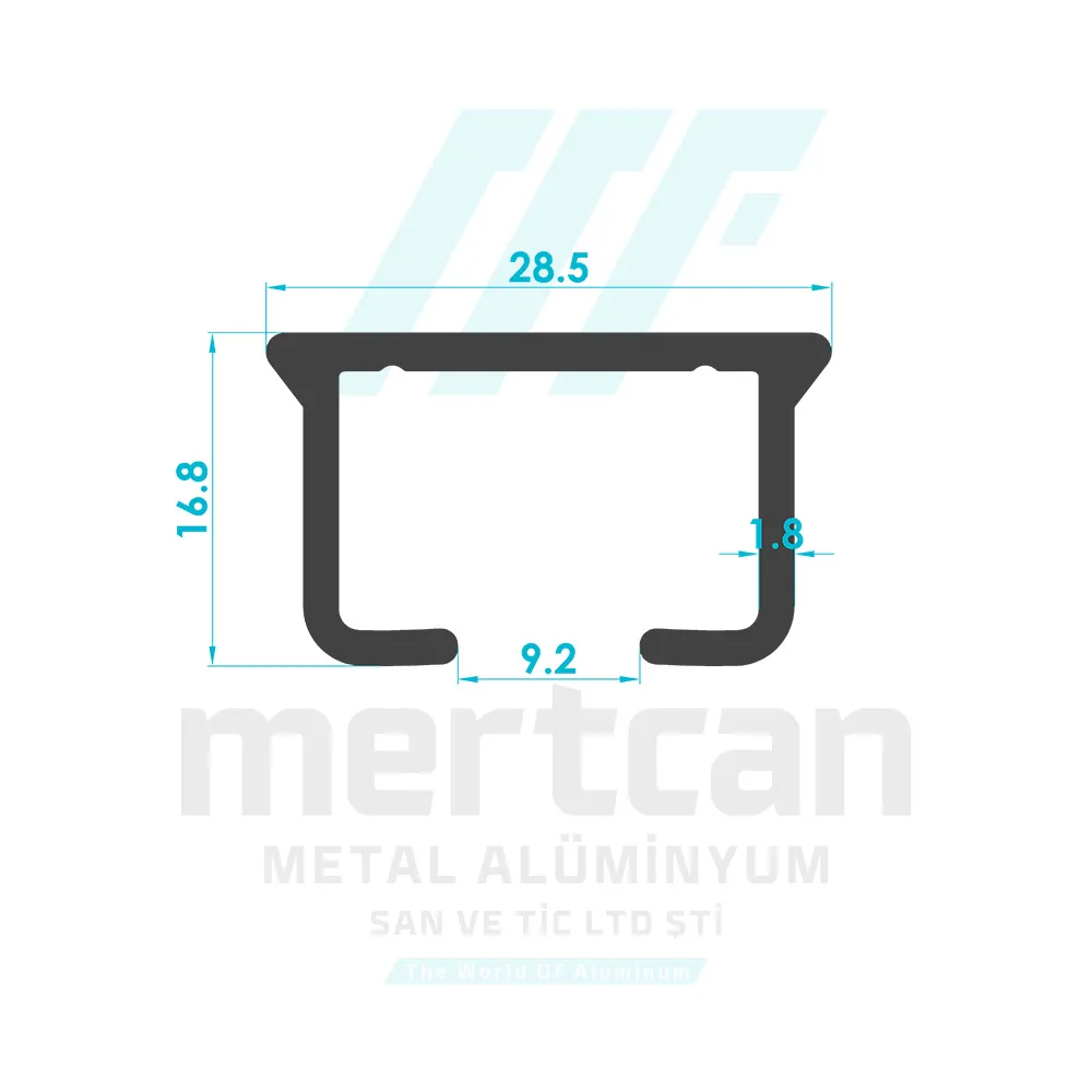 Single Curtain Rail Profile