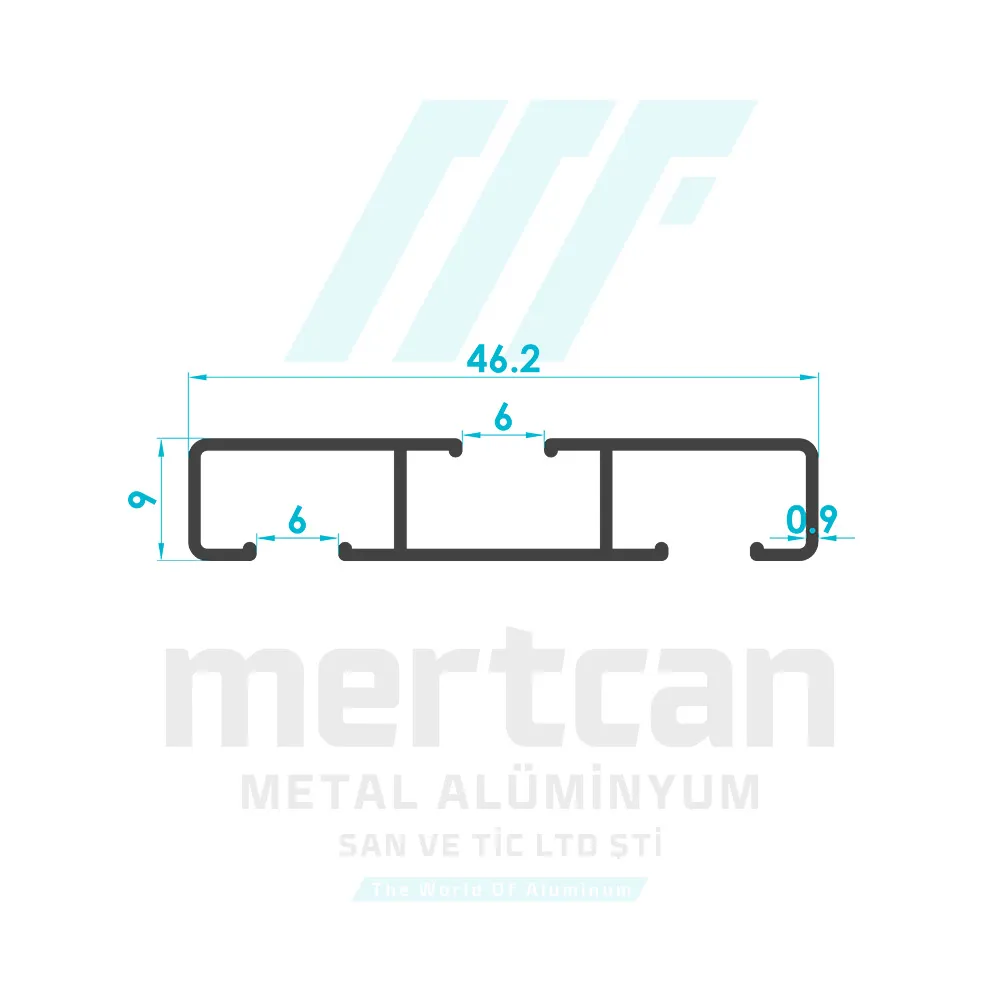 Double Curtain Rail Profile