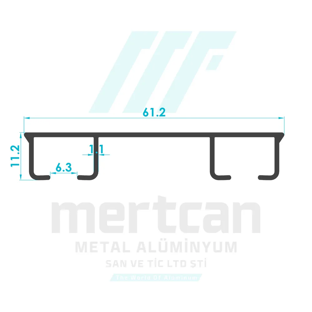 Double Curtain Rail Profile