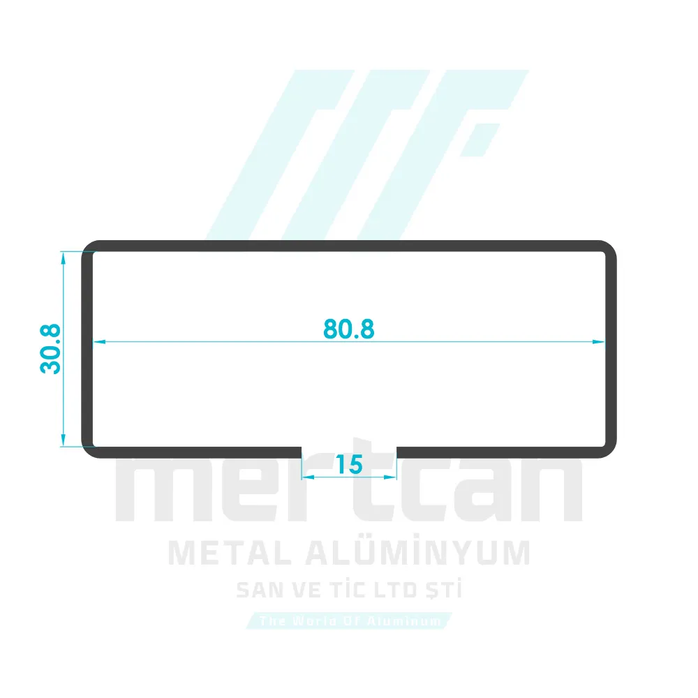 30x80 Center Glass Channel Collar - Welded Corner Profile