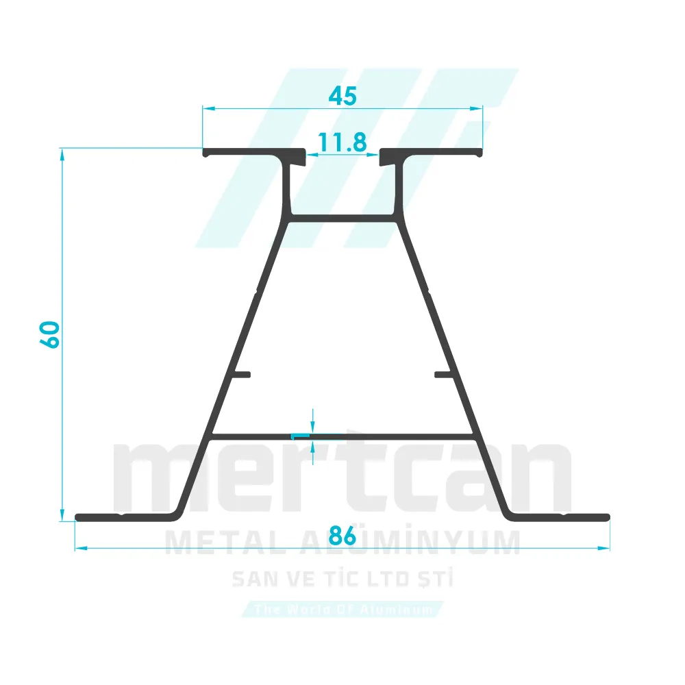 Solar System 60mm Trapezoidal Purlin Profile