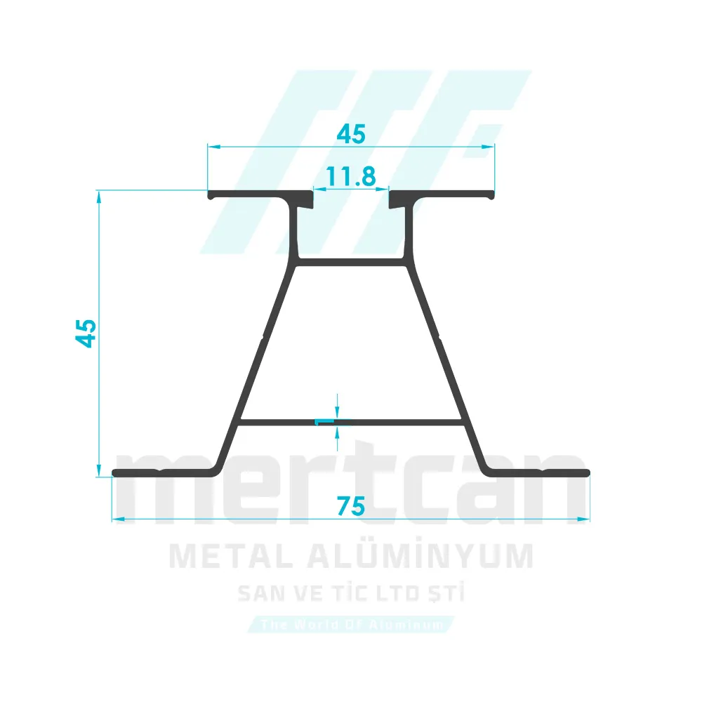 Solar System 45mm Trapezoidal Purlin Profile