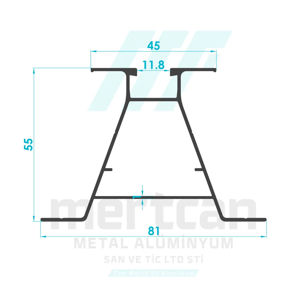 Solar System 55mm Trapezoidal Purlin Profile