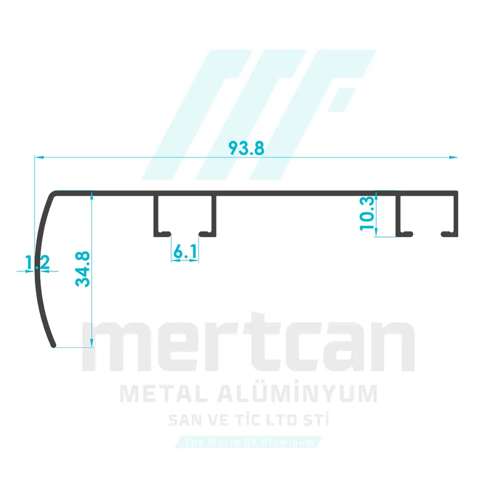 Covered Double Curtain Rail Profile